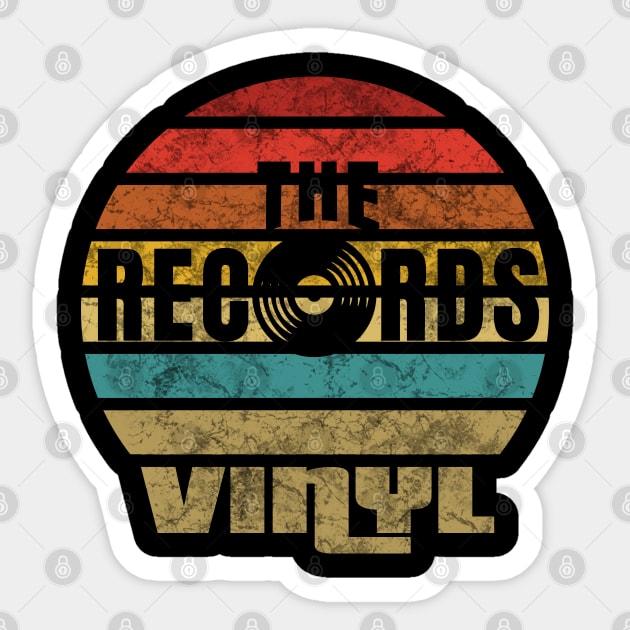 Vinyl vintage retro music vinyl record LP Sticker by The Agile Store